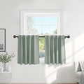 PONY DANCE Short Curtains for kinchen, Half Drapes for Bathroom Window by PONYDANCE