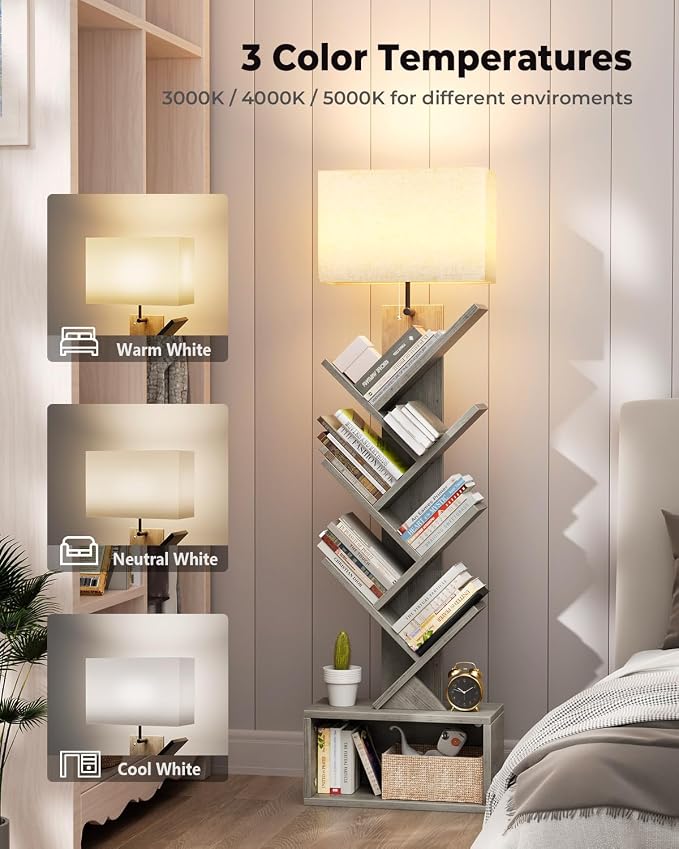 Evermagin 6 Tier Tree Bookshelf - Image 4