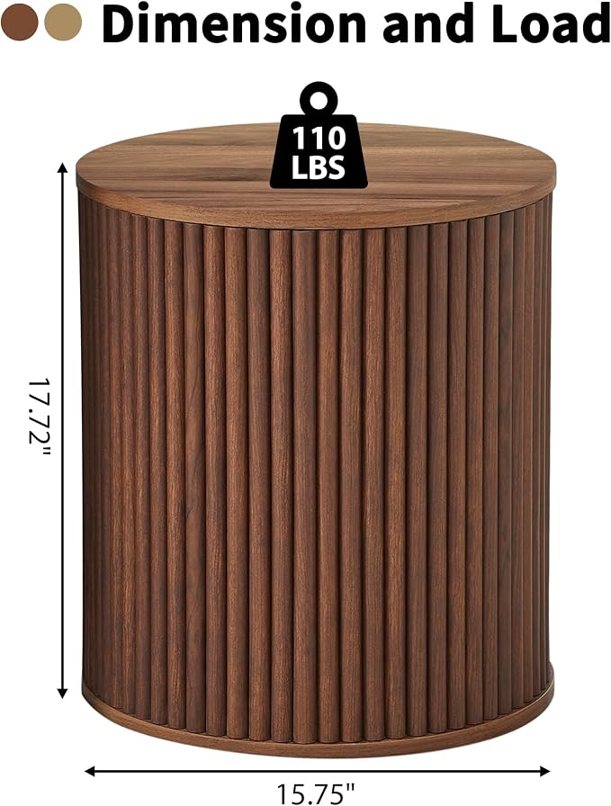 AVZEAR Fluted Round Side Table - Image 2