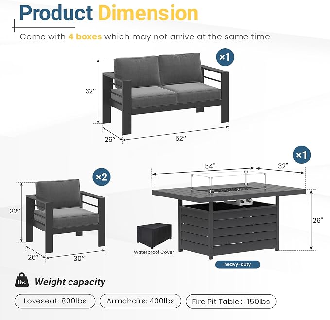 Solaste Aluminum Patio Furniture Set - Image 7