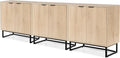 EYYTHUNG Fluted Storage Cabinet Set of 3, Sideboard Buffet Cabinet Modern by EYYTHUNG