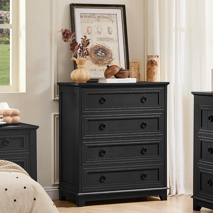 Joaxswe Farmhouse 4 Drawer Dresser - Image 6