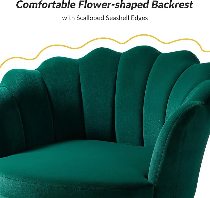 HULALA HOME Modern Velvet Accent Chairs Set of 2 - Image 5