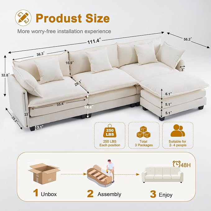 Expandable Modular Sectional Sofa - Image 2