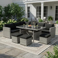Tangkula 7 Pieces Patio Furniture Set, Outdoor Sectional Rattan Sofa Set by TANGKULA
