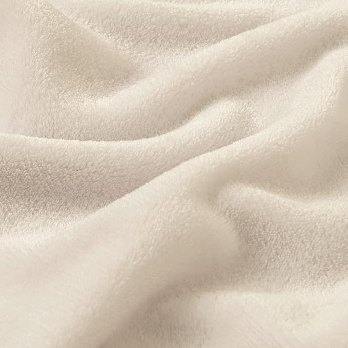 BEDELITE Fleece Blankets Queen Size Beige Throw Blankets - Image 4