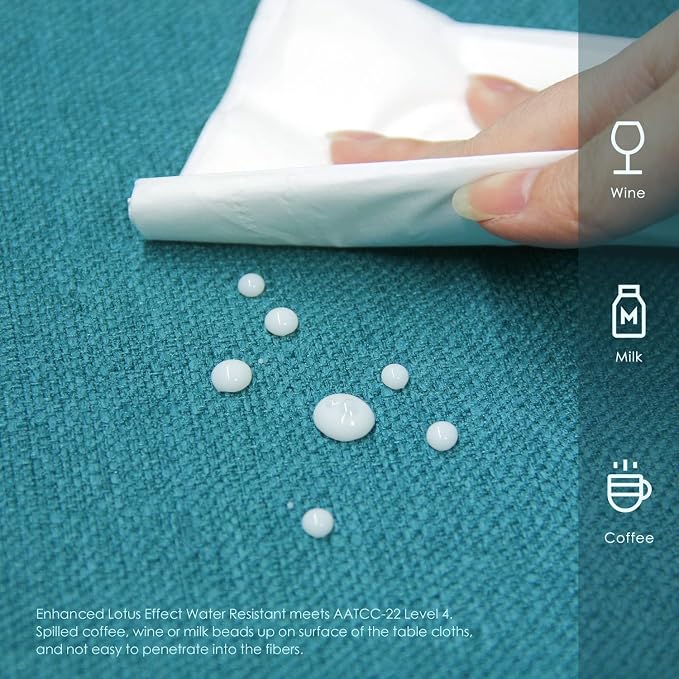 BALCONY & FALCON Square Tablecloth Washable Wrinkle Resistant and Water Proof - Image 3