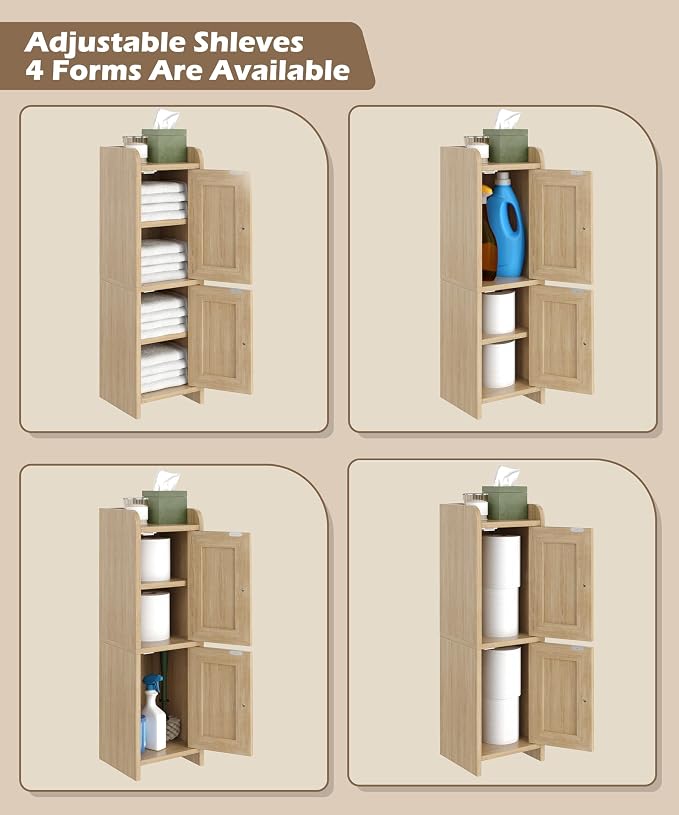 Akxomel Rattan Small Bathroom Cabinet - Image 6