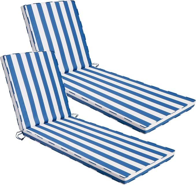 Outdoor Chaise Lounge Cushions for Patio, Waterproof Replacement Seat Cushions by Iheqard