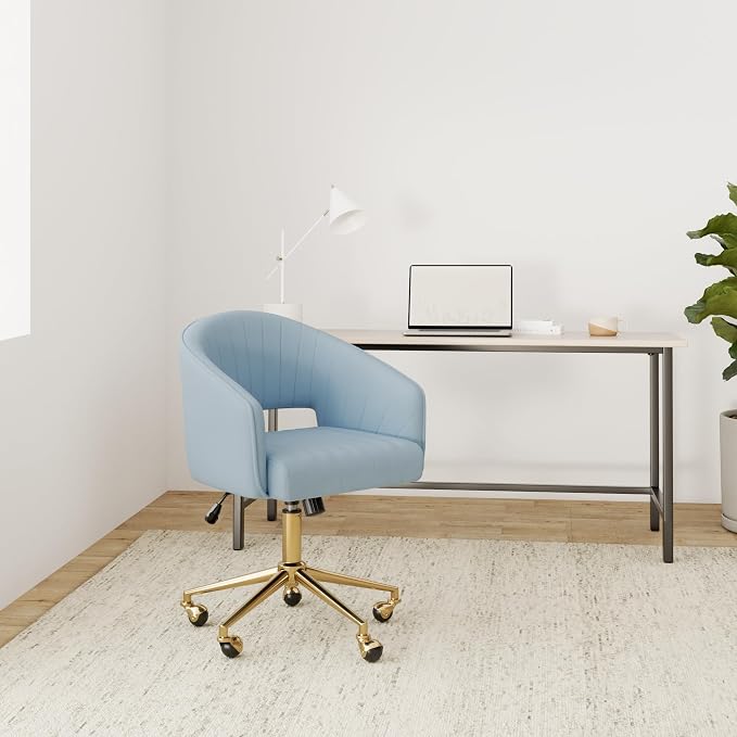KCC Home Office Chair Swivel Desk Chair Accent Armchair Upholstered Modern - Image 2