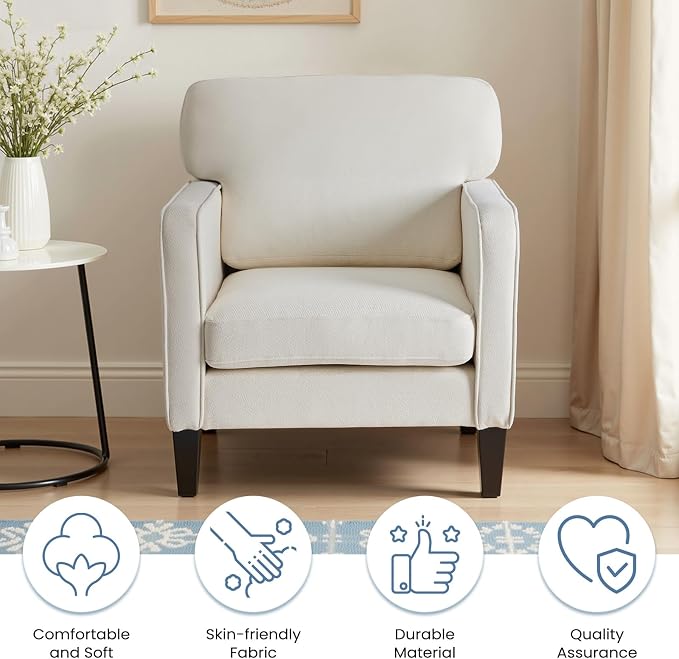 DUMOS Beige Modern Accent Chairs - Image 6