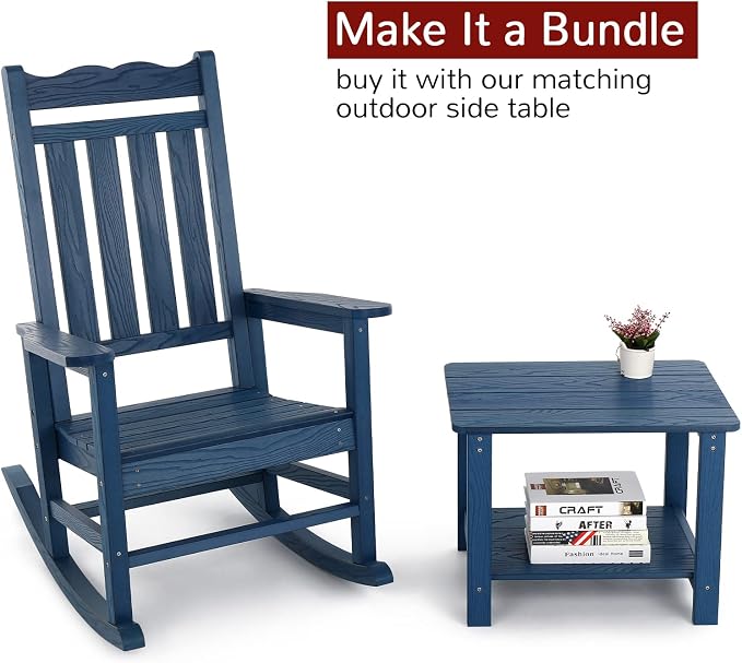 Stoog All-Weather Patio Rocking Chairs Set of 2, Outdoor Rocking Chair - Image 7