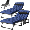ABORON 2PK Heavy Duty Tanning Chair, 5-Gear Outdoor Folding Chaise Lounge Chair by ABORON