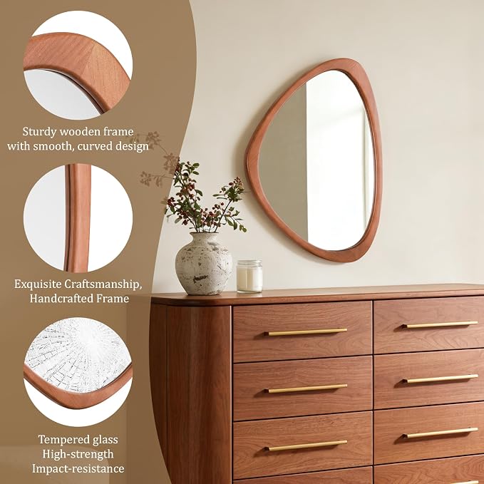 WallBeyond Asymmetrical Mirror, Irregular Wall Mirror - Image 5