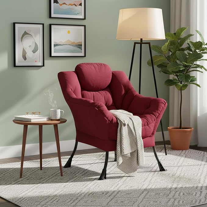 Welnow Lazy Chair for Living Room, Modern Reading Accent Chair - Image 2