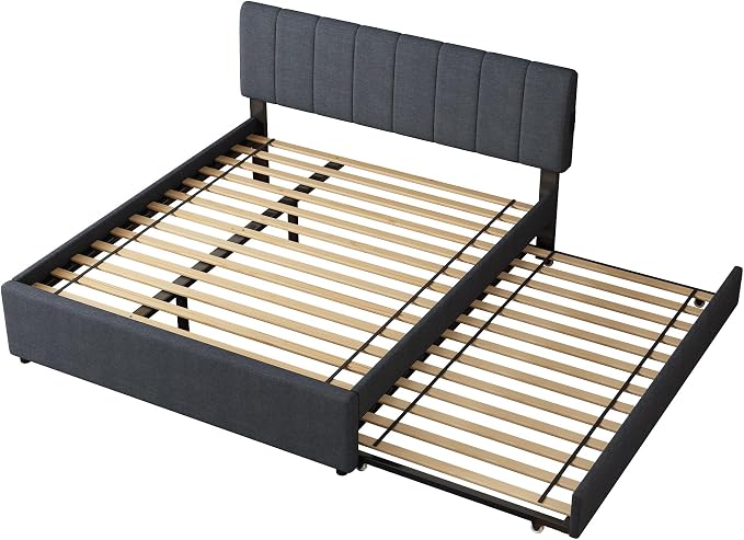 Queen Size Upholstered Platform Bed - Image 7