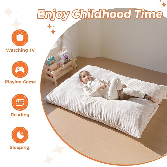 MAXYOYO 3 in 1 Kids Bean Bag Chair Couch, Convertible Chair Folds from Bean Bag - Image 5