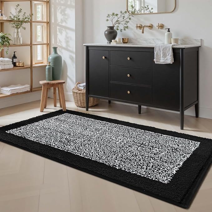 70x24 Long Bathroom Rugs Washable Non Slip, Soft Absorbent Quick Dry Mats - Image 3