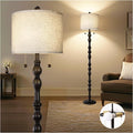 Scenekoy 65.5 Natural Real Wood Rustic Floor Lamp by SCENEKOY