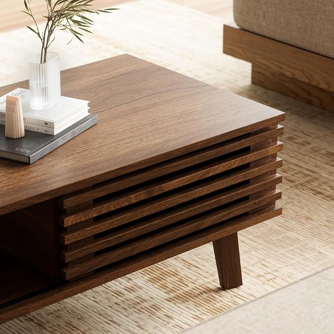 Furniway Mid Century Coffee Table Set, Living Room Table Set of 3 - Image 8