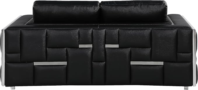 Blackjack Furniture Catania Modern Top Grain Italian Leather Sofa Set - Image 4