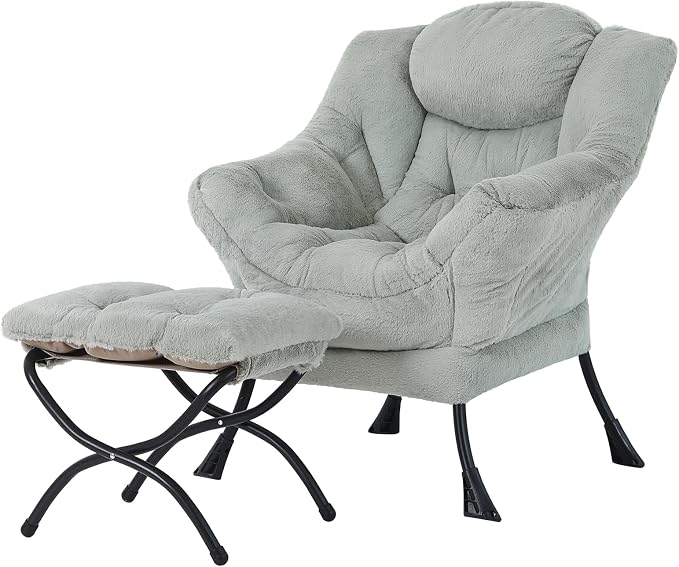 Tiita Lazy Chair with Ottoman, Comfy Leisure Sofa Armchair with Ottoman by TiitaHome