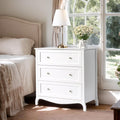 VINGLI White Dresser 3 Drawer Chest of Drawers by VINGLI