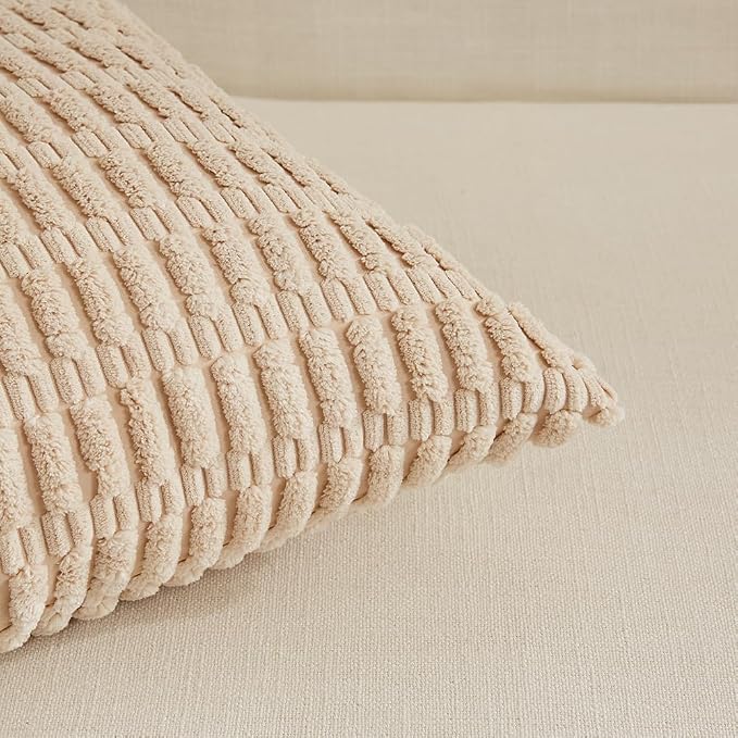 Fancy Homi 4 Packs Neutral Boho Long Lumbar Decorative Throw Pillow Covers - Image 4