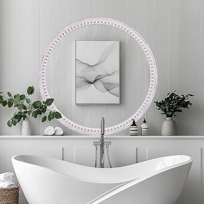 30 Inch Rustic Farmhouse Round Mirror - Image 6