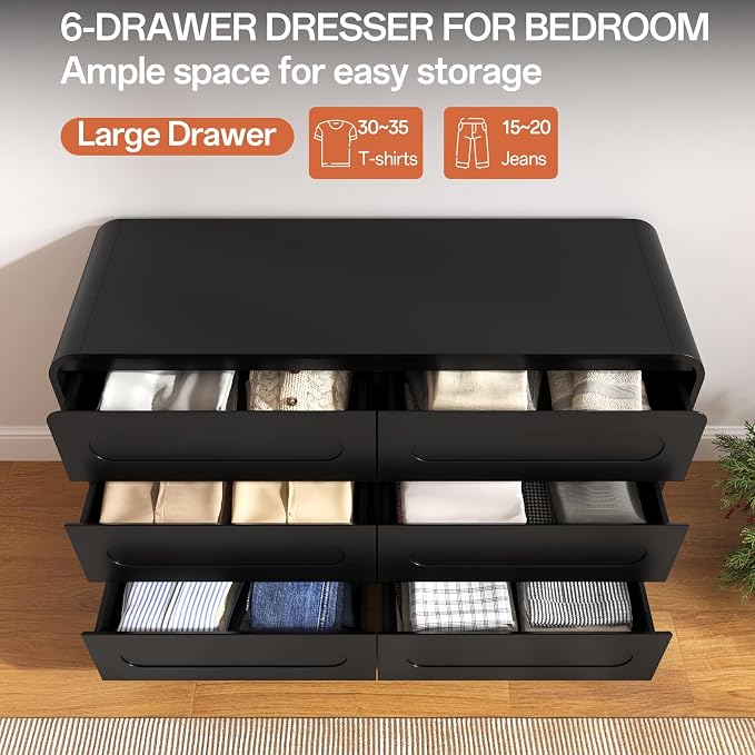 4 Pcs Bedroom Set, Dresser and Nightstand Sets, Including Modern Wooden Tall 6 - Image 6
