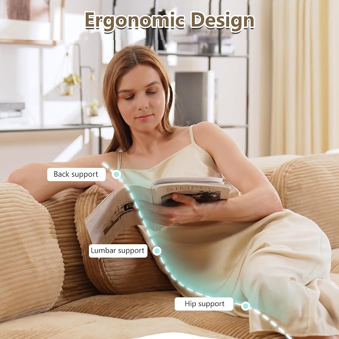 Boneless Sectional Couch, No Assembly Required, 152.7” U Shaped Modular Cloud - Image 4