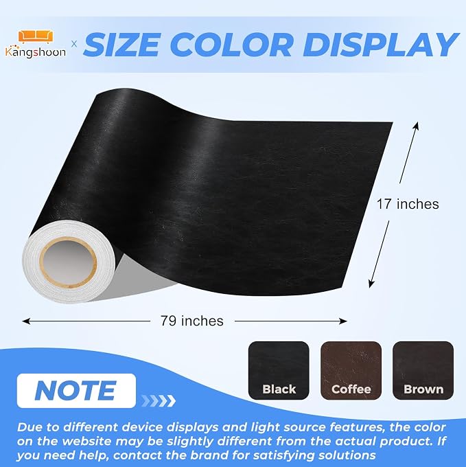 Leather Repair Patches, 17X79 Inch Self-Adhesive Leather Repair Tape, Stretch - Image 2