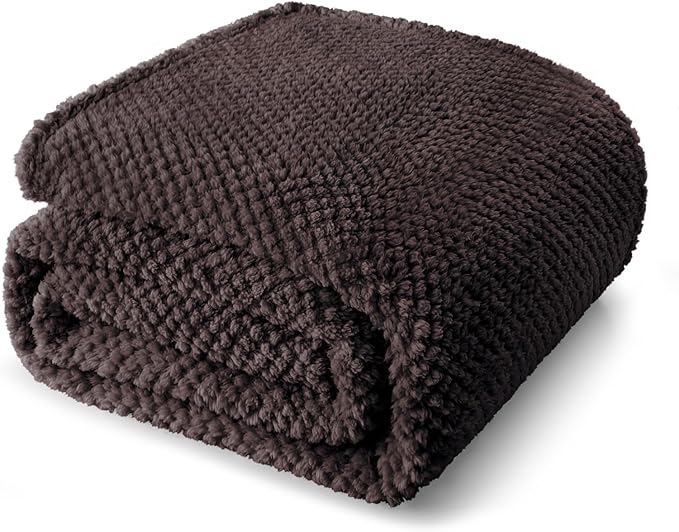 Whale Flotilla Twin Size Fuzzy Fleece Blanket, Fluffy Warm Soft Jacquard Bed by WHALEFLOTILLA