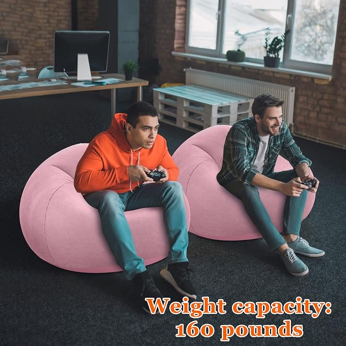 Realspring Inflatable Bean Bag Chairs Outdoor Blow up Camping Chairs Inflatable - Image 4