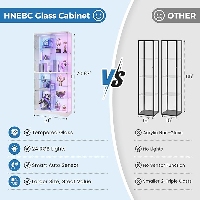 HNEBC Display Cabinet with Glass Doors - Image 7