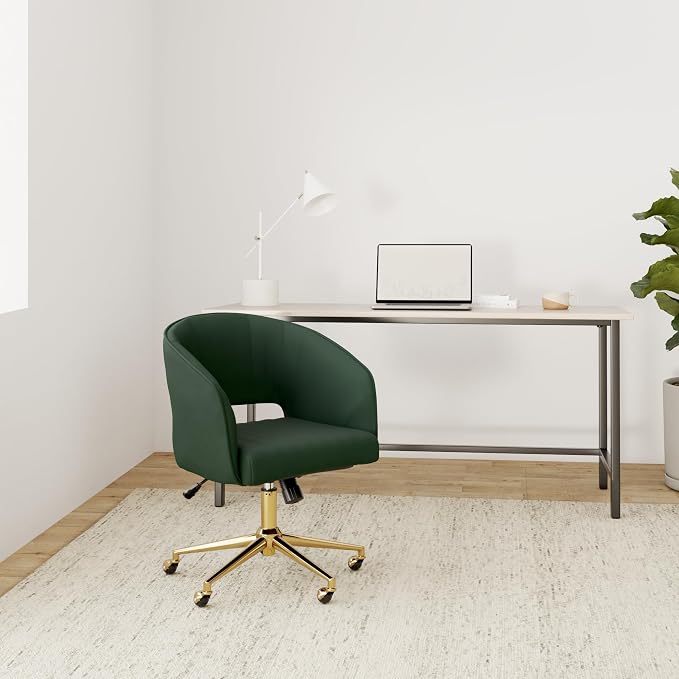 Home Office Chair Swivel Velvet Desk Chair Accent Armchair Upholstered Modern - Image 2