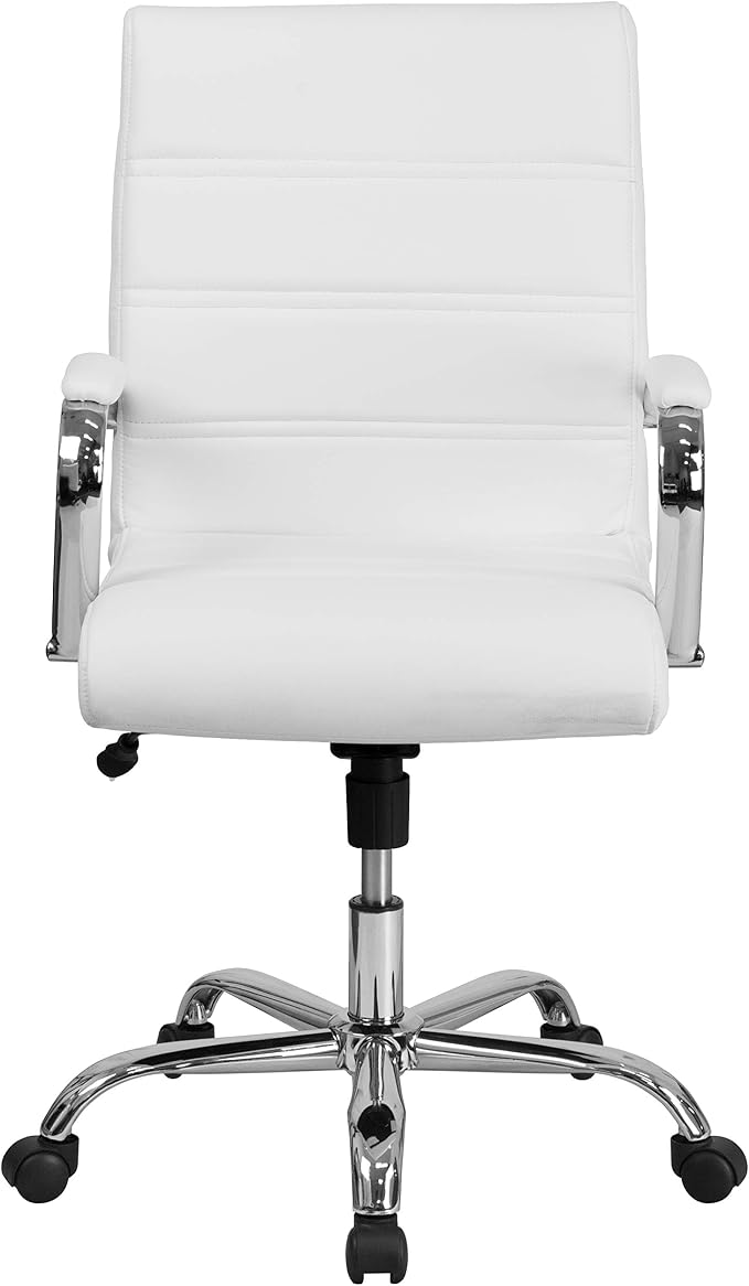 Flash Furniture Whitney Mid-Back Swivel LeatherSoft Desk Chair - Image 7