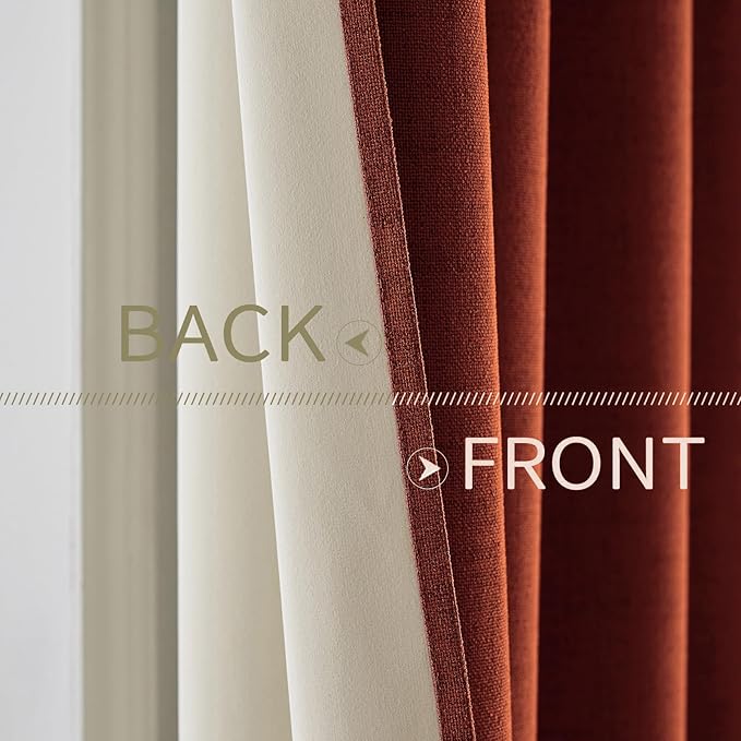 MIULEE 100% Blackout Linen Curtains - Image 6