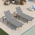 Pool Lounge Chairs Set of 3，Outdoor Lounge Chairs by Oasbira