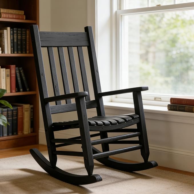 Oversized Outdoor Wooden Rocking Chair - Image 4