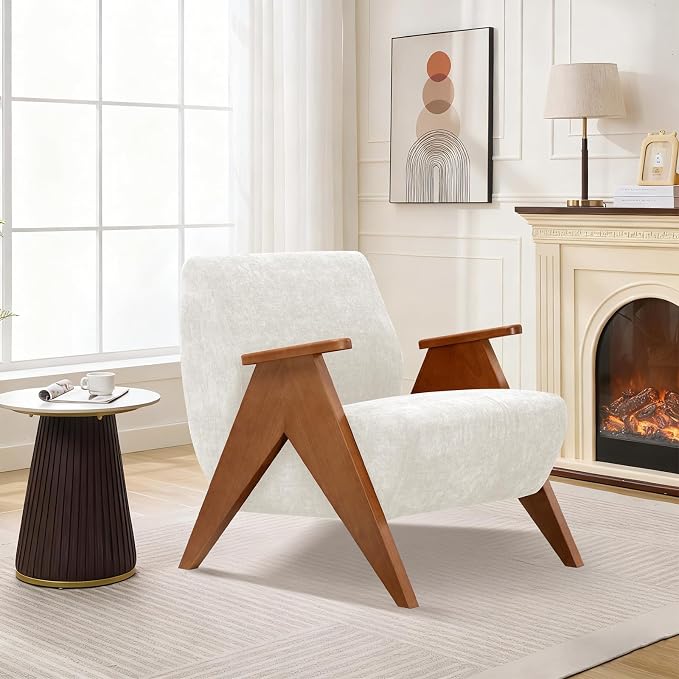 2 Pcs Home Accent Chair Mid Century Modern Accent Chair - Image 8