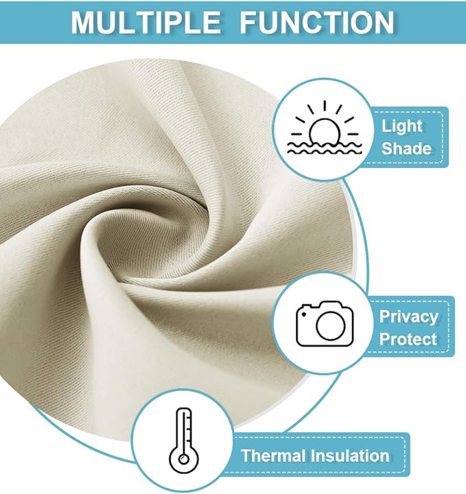 RYB HOME Short Curtains for Small Window, Sunmmer Heat Light Blocking Privacy - Image 6