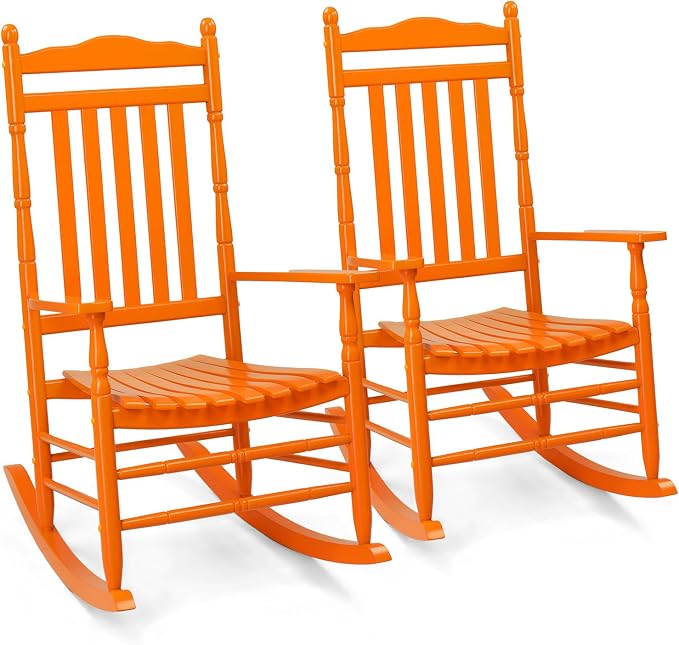 VINGLI Wooden Rocking Chair Outdoor, Patio Rockers by VINGLI