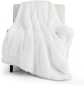 Bedsure GentleSoft Fuzzy Sherpa Faux Fur Twin Blanket White Cozy Gifts by BEDSURE