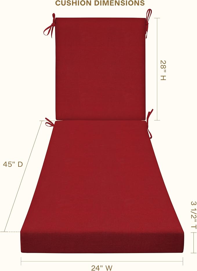Honeycomb Outdoor Chaise Lounge Cushion - Image 2