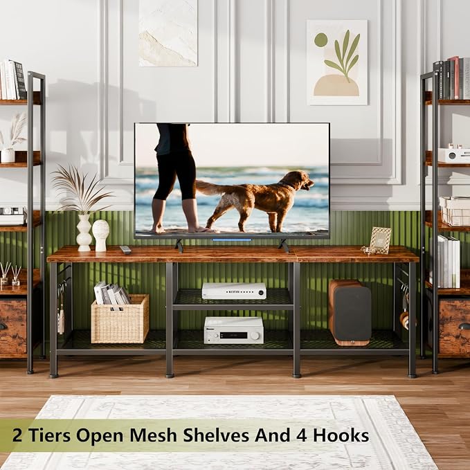 Furologee TV Stand for TVs up to 65 Inch, Entertainment Center - Image 8