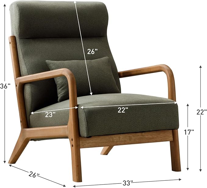 ANJ Mid Century Modern Accent Chair - Image 2