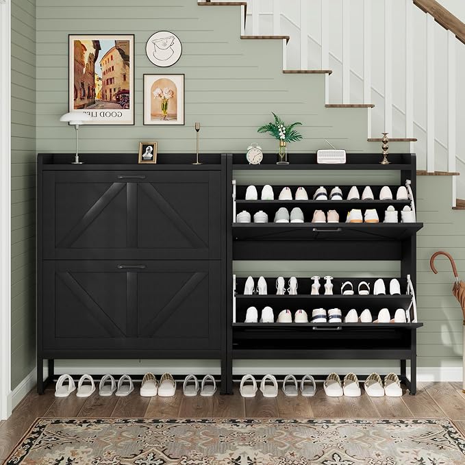 GRUSIGN Shoe Cabinet, Shoe Storage Cabinet - Image 6