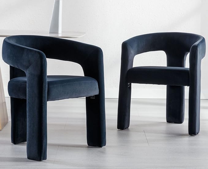 VESCASA Velvet Barrel Dining Chair - Image 5