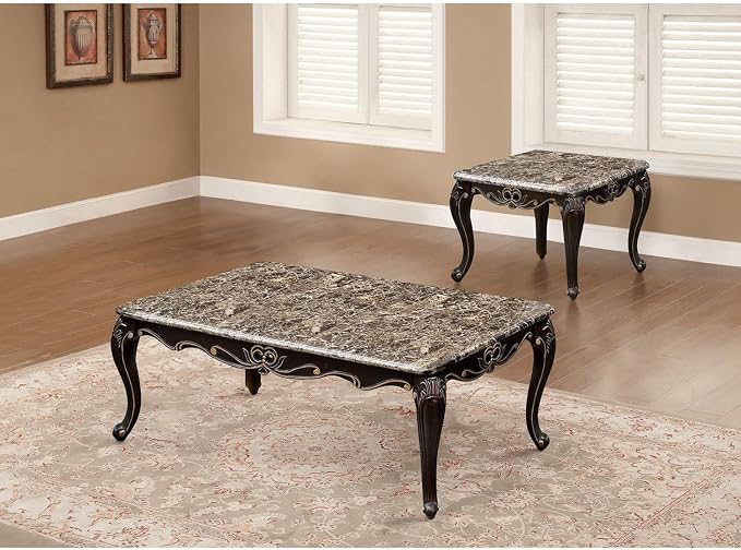 Transitional Style 1X Coffee Table & End Set by Unknown